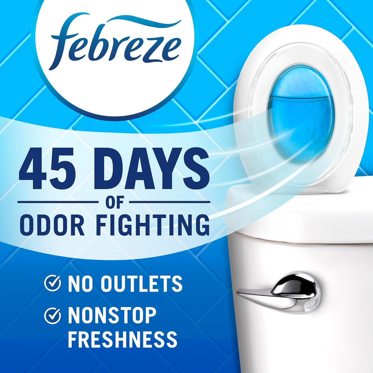 Febreze Bathroom Air Freshener, Odor-Fighting, Plug In Alternative, Air Fresheners for Home and