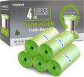 FORID 4 Gallon Garbage Bags, 150 Count, Unscented, Strong Trash Can Liners, 15 Liter Wastebasket