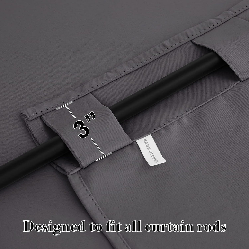 RYB HOME Bathroom Curtains Blackout - Thermal Insulating Privacy Small Window Curtains Short for