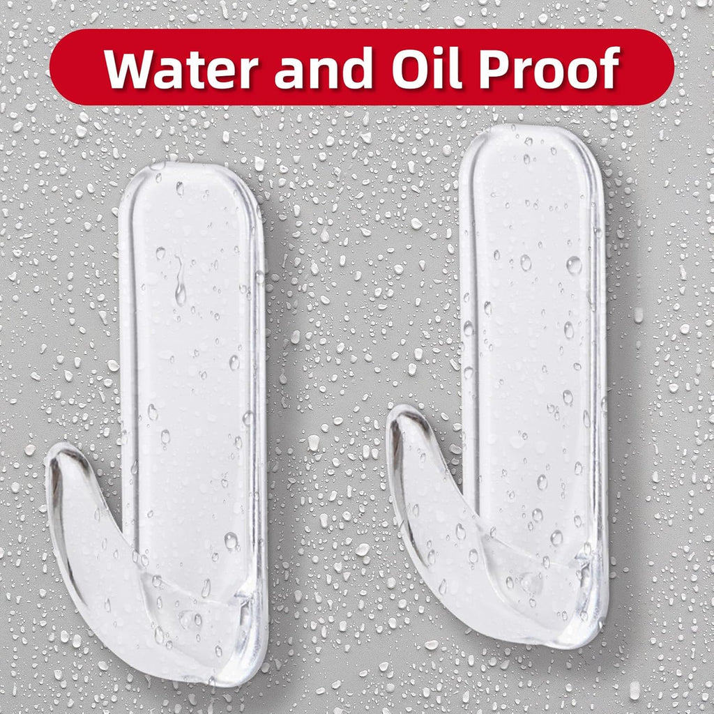 Wall Hooks for Hanging Heavy Duty, Large 12 Self Adhesive Wall with 16 Strips no Damage