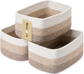 Small Storage Baskets for Organizing | Closet Organizer Bins | Shelf Toy Basket | Woven Rope