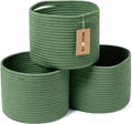 Small Basket for Organizing | Cube Shelf Closet Storage Baskets | 9.7×9.7×7.1” | Woven Rope Gift