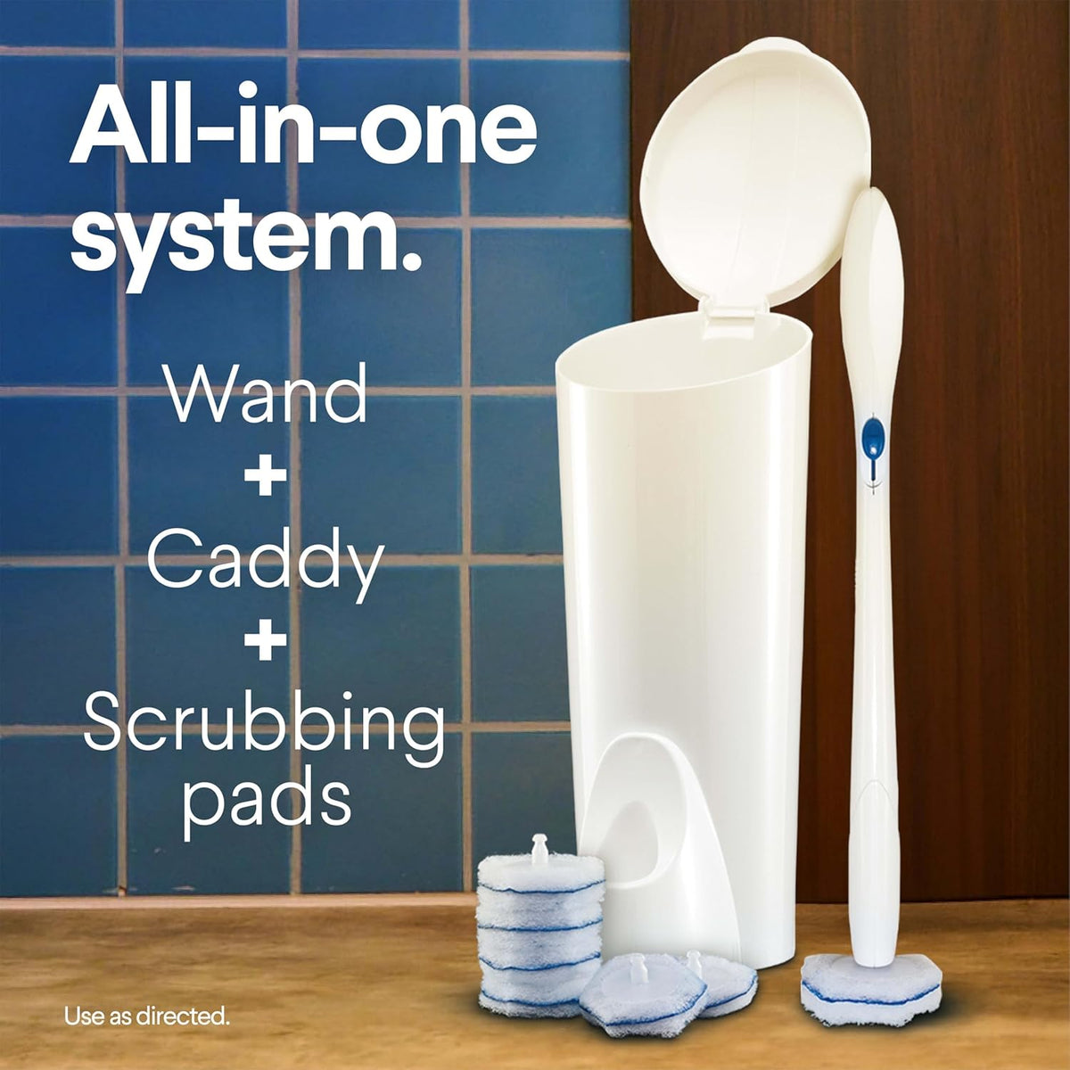 CLOROX ToiletWand Toilet Bowl Cleaner- Toilet Brush, Storage Caddy and 16 Disinfecting Refill Heads