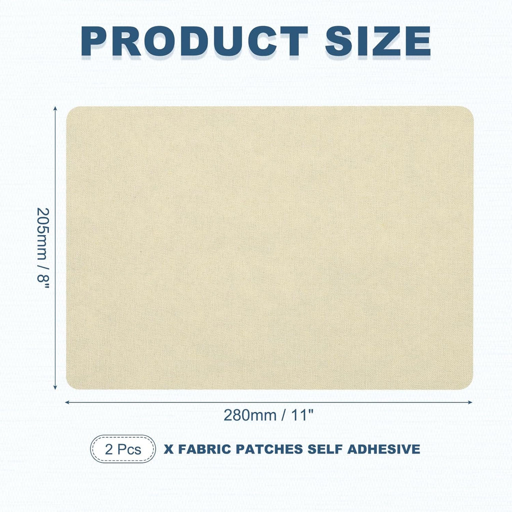 PATIKIL 8x11 Inch Linen Repair Patches, 2Pcs Self-Adhesive Fabric Patch for Sofas Tote Bags