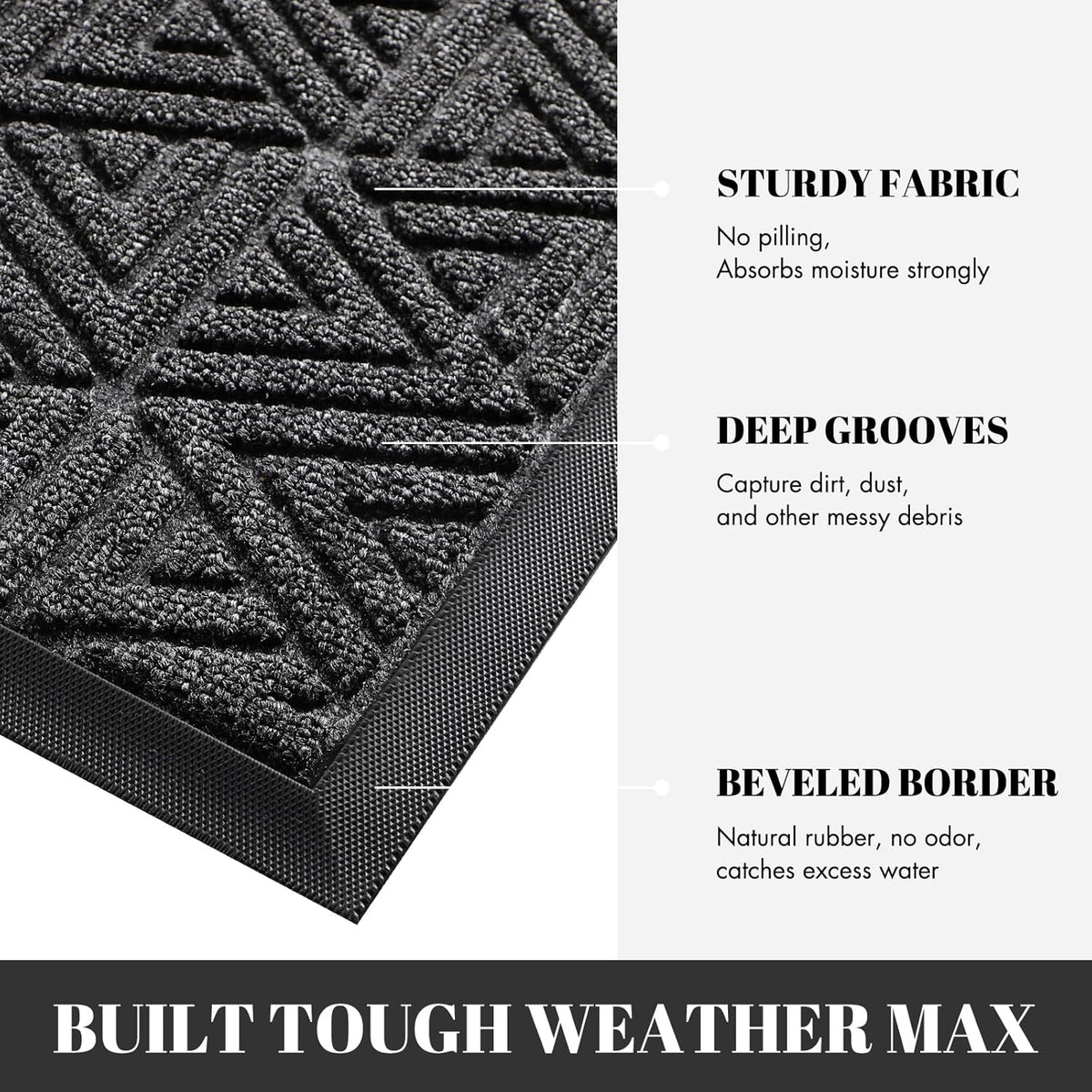Yimobra Extra Large Door Mat 60x32, All-Weather Waterproof Non-Slip Welcome Matt Outdoor, Heavy