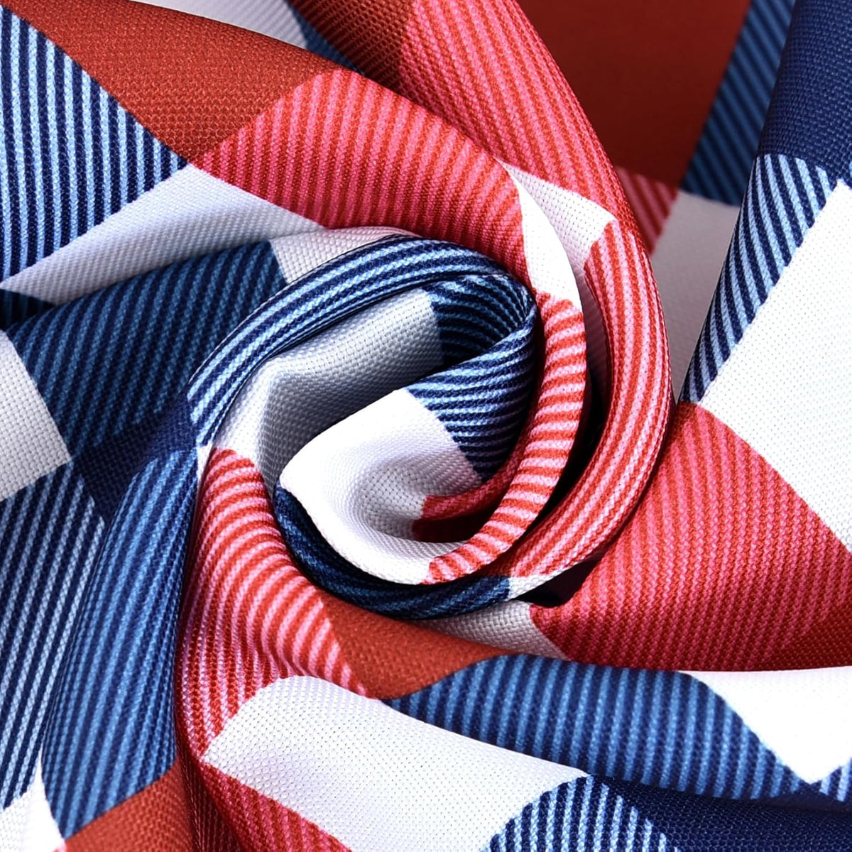 Classic Gingham 4th of July Tablecloth Fabric - Oblong 58x144 Inch Patriotic Party Table Cloth for