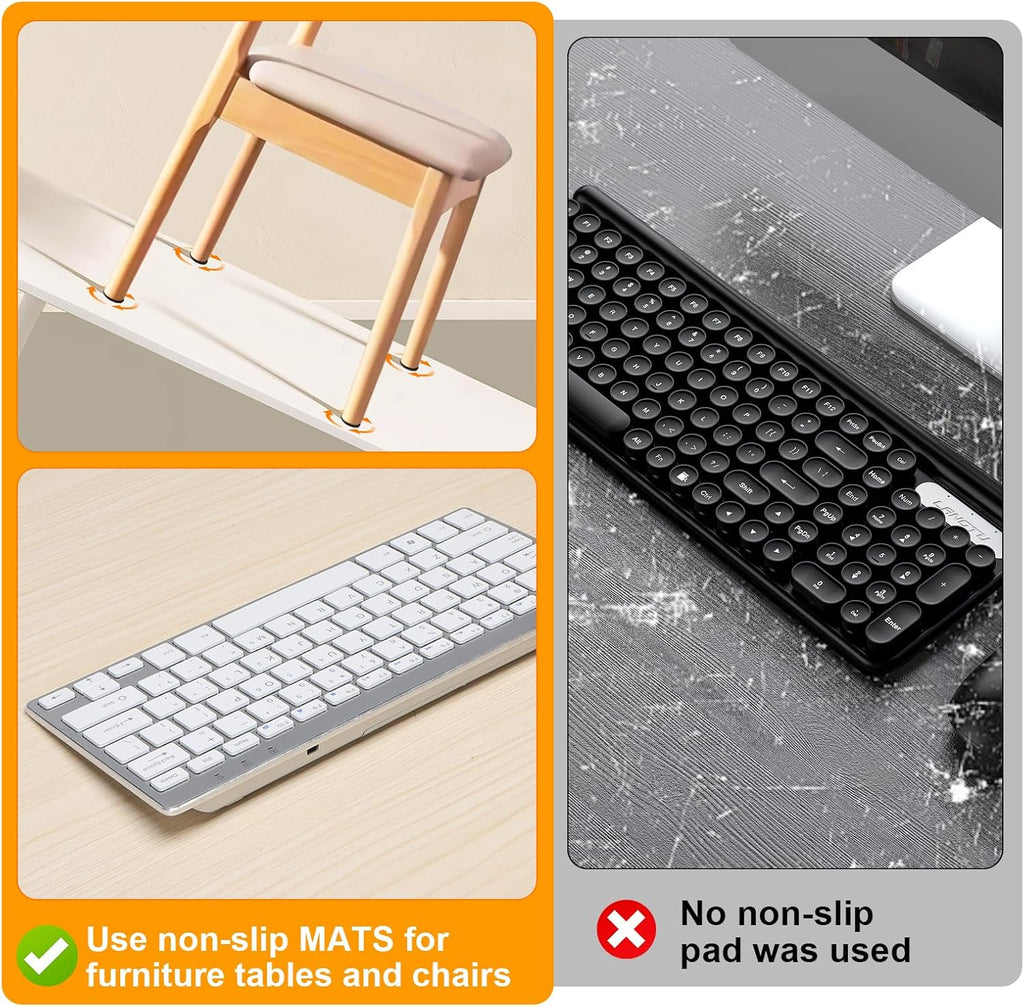 CHUNZEXI Non Slip Furniture Pads 6 PCS 6" x 2", Self Adhesive Rubber Grippers for Furniture Legs