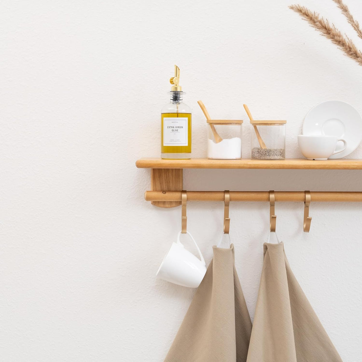 Organic Cotton Beige Flour Sack Towels - 10 Pack, 27"x27", Highly Absorbent Beige Tea Towels