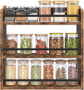 Spice Rack Wall Mounted, Wood 3 Tier Spice Rack for Countertop, Vertical Spice Organizer for Spice
