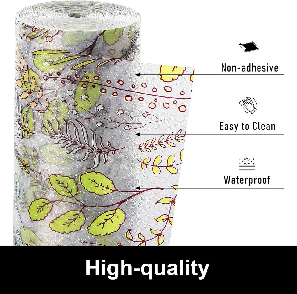 Cooyes Shelf Liner, Non-Adhesive Waterproof Drawer Liner, Durable Easy-to-Cut EVA Shelf Paper for