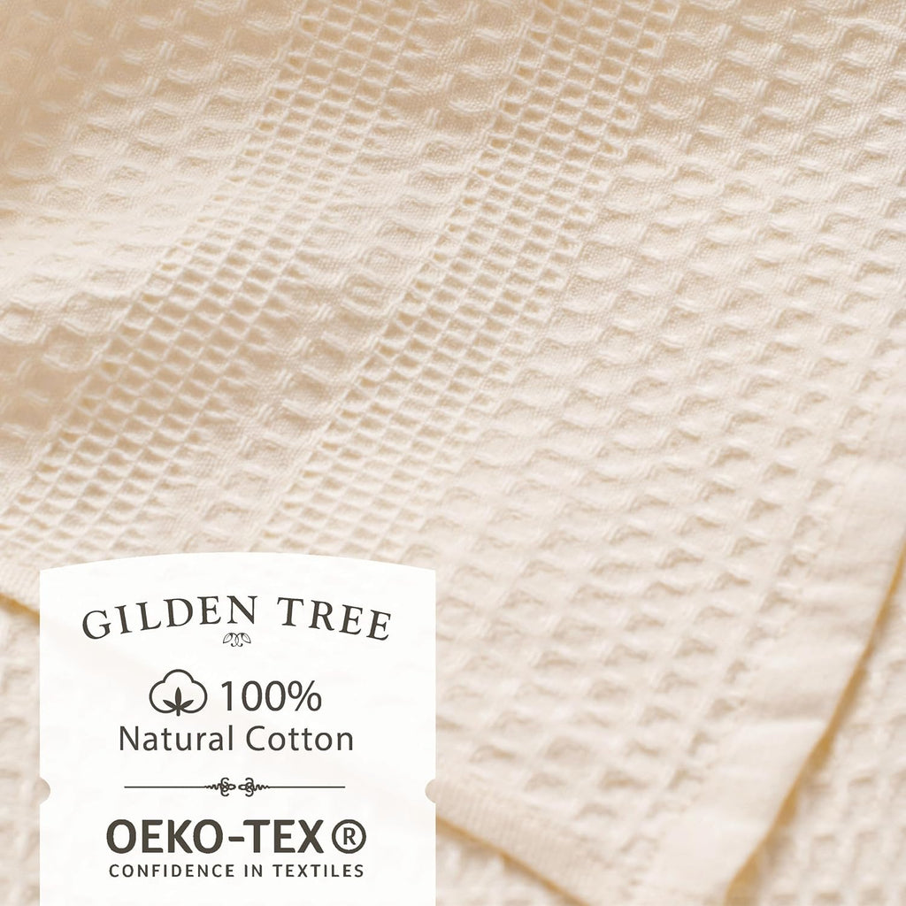 GILDEN TREE Waffle Hand Towels for Bathroom Quick Dry Towel Super Absorbent Thin 100% Cotton Hand