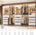 Aheaplus Closet System Set of 3, 138.5" Wood Closet Organizer System Tower with 12 Drawers & 4