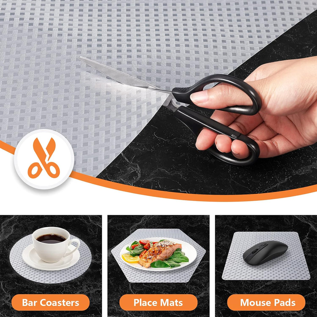 Shelf Liners for Kitchen Cabinets Refrigerator Liners Waterproof Kitchen Cupboard Liner Non-Slip