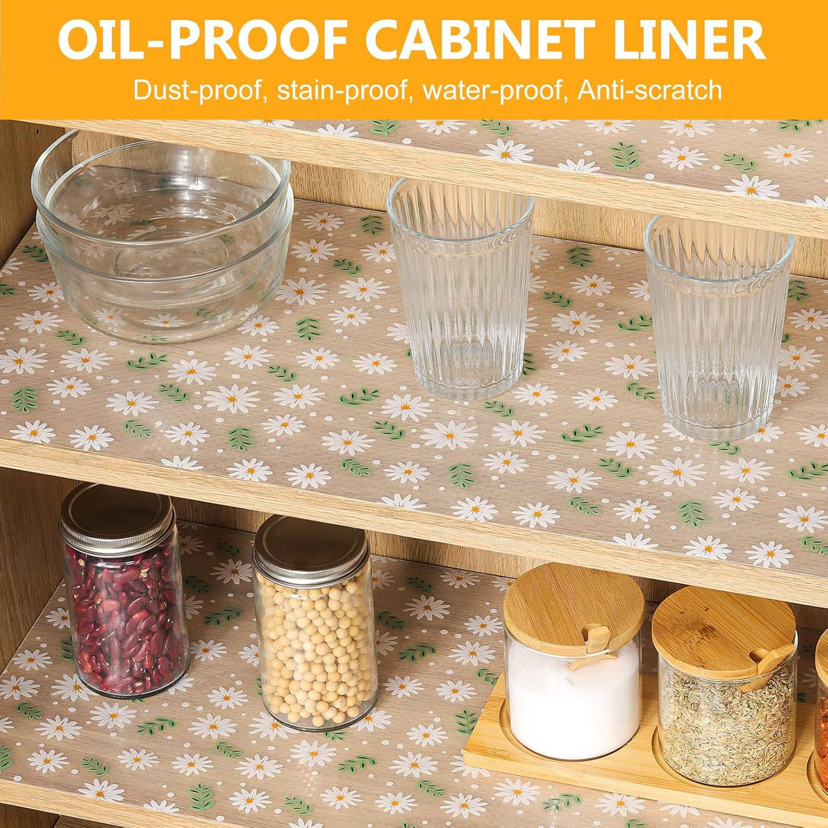 INNOLITES Shelf Liner – Cabinet & Drawer Liner Non-Adhesive – Waterproof Oil-Proof – Durable EVA