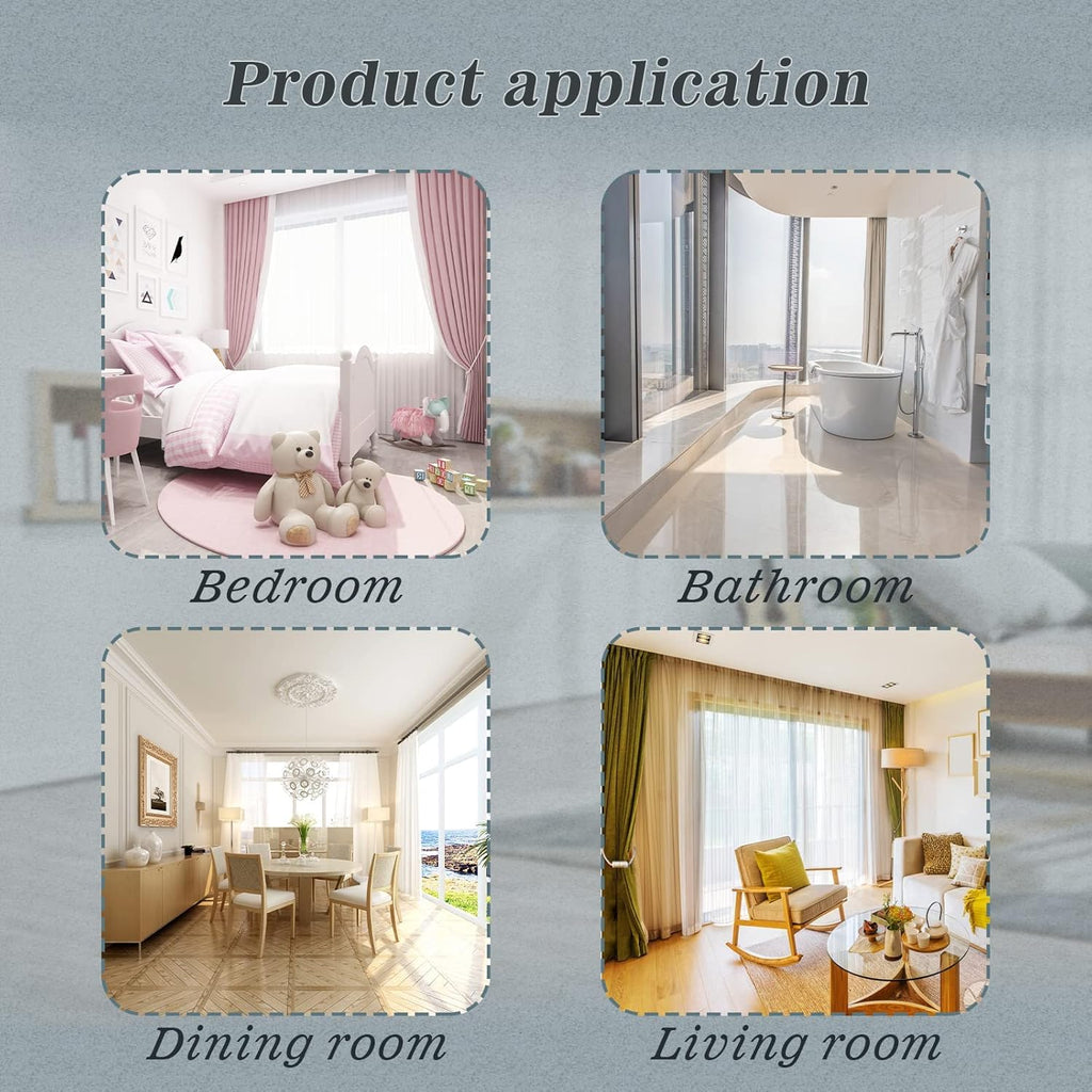 Hion Magnetic Curtain Tiebacks White 2pcs, Curtain Tiebacks Buckles Holdbacks Holders Hooks Clip