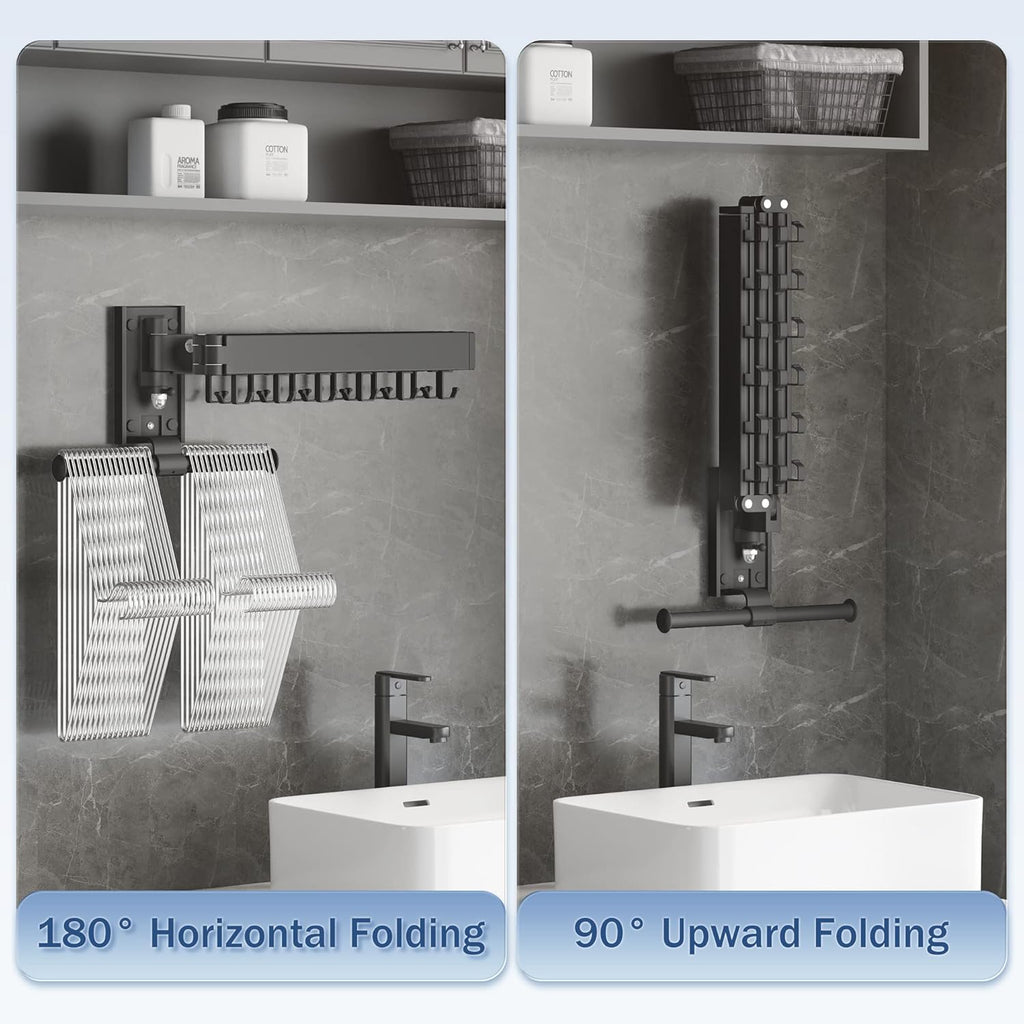 Clothes Drying Rack Wall Mounted(can fold Upward),Laundry Drying Rack,Laundry Room