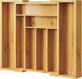 Pipishell Bamboo Silverware Organizer, Expandable Cutlery Tray, Utensil Drawer Organizer in Kitchen