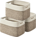Storage Basket,Woven Baskets for Storage,Cotton Rope Baskets for Organizing,book Basket,towel,Toy