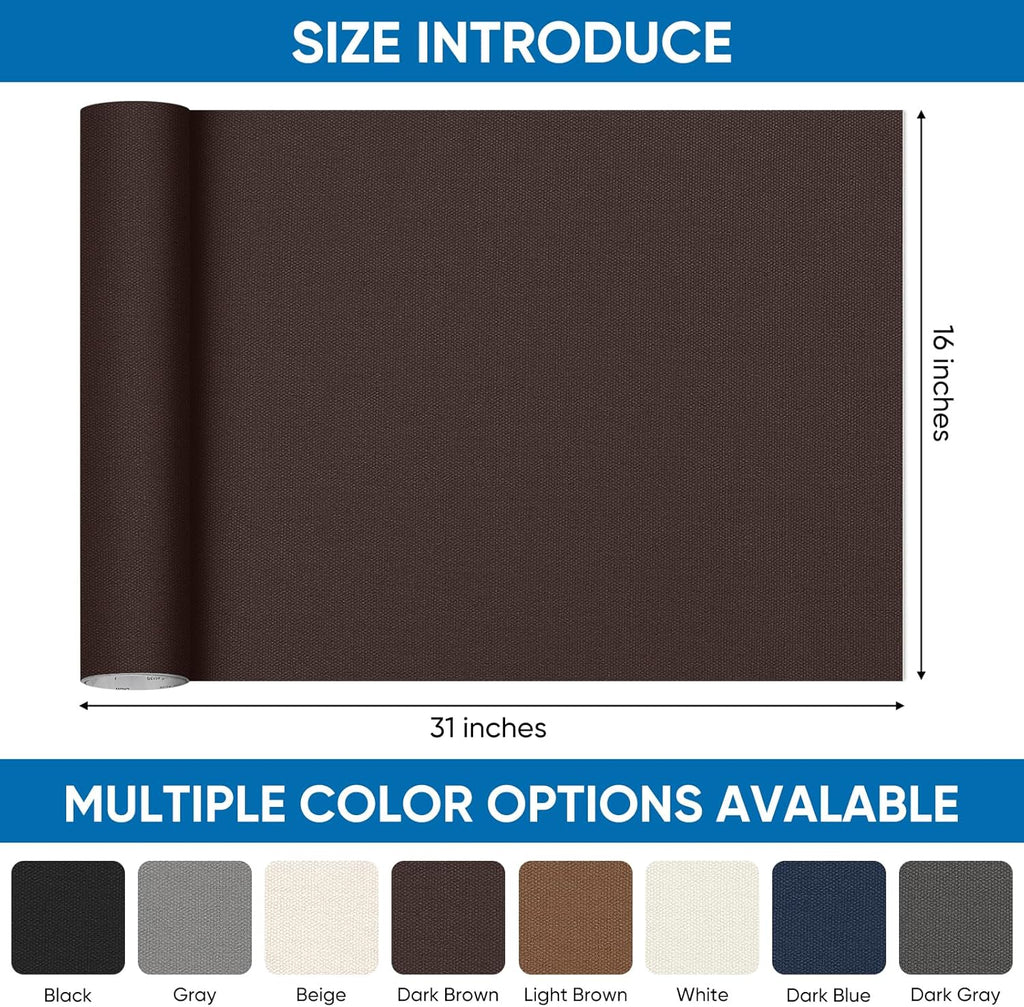 Oversized Canvas Patch 16 "x31, Self-Adhesive Waterproof Canvas Patch Set for Repairing Tents