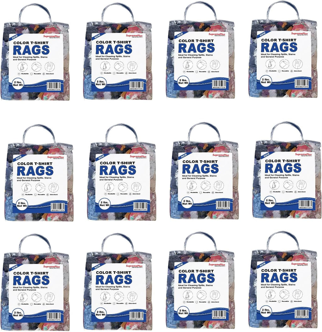 Premium Color Knit Cleaning Rags (2 lb. Bag - Pack of 12) – Shop Rags Bulk for Workshops
