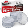 X-Protector Furniture Cups - 8 PCS 2.2" - Non Slip Furniture Pads for Hardwood Floors - Transparent