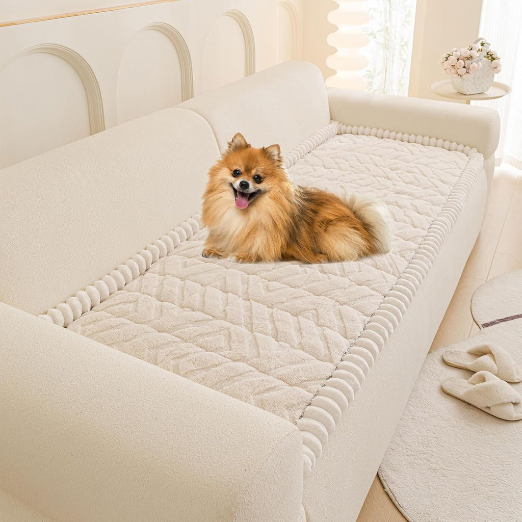 OTOB Couch Covers for 3 Cushion Couch Sofa Pet Friendly, Washable & Non Slip Geometric Jacquard