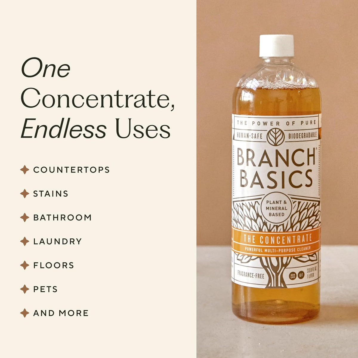 Branch Basics Cleaning Essentials Kit: All Purpose Spray, Glass Cleaner, and Bathroom Cleaner