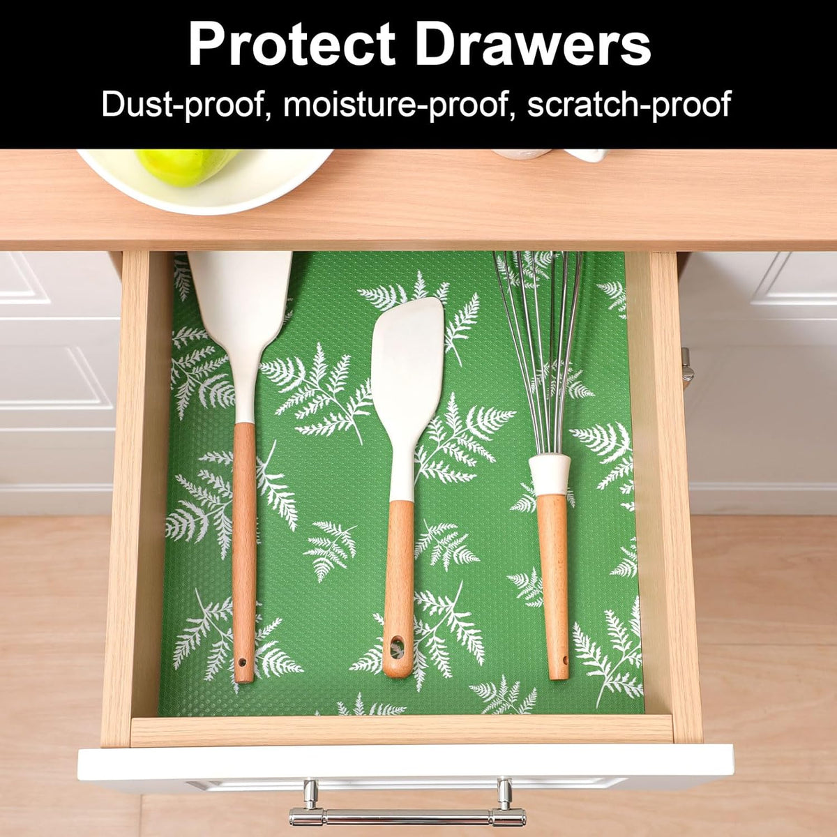 Cooyes Shelf Liner Drawer Liners, Shelf Liners for Kitchen Cabinets, Non-Adhesive Cabinet Liner