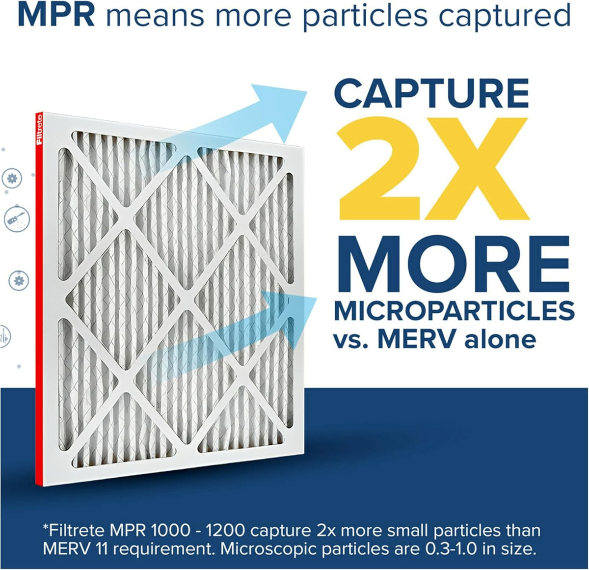 Filtrete 17.5x29.5x1 AC Furnace Air Filter, MERV 11, MPR 1000, Micro Allergen Defense, 3-Month