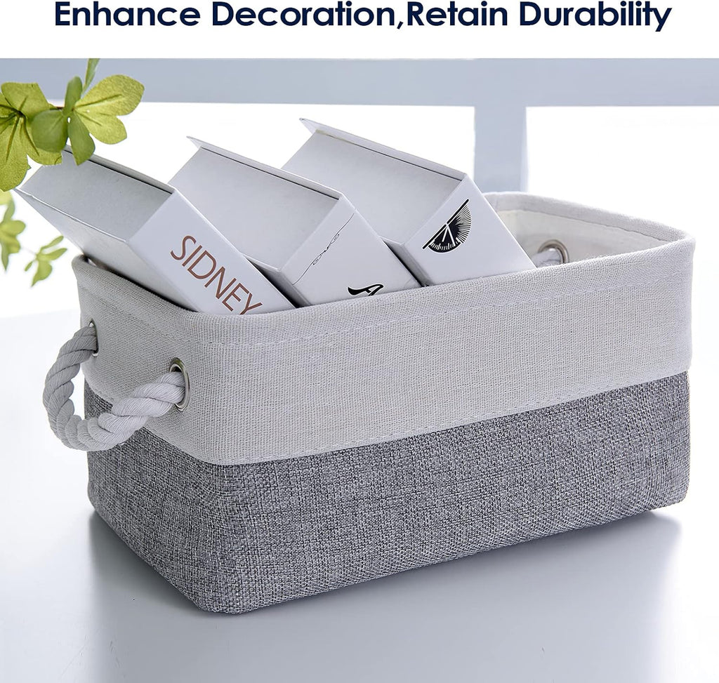 TheWarmHome Small Storage Baskets for Organizing,Storage Baskets for Shelves,Small Fabric Storage