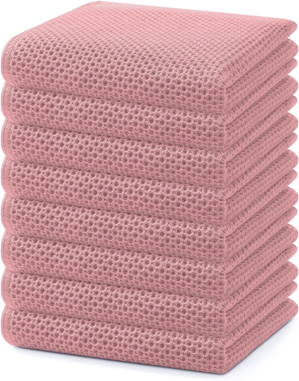 Homaxy 100% Cotton Waffle Weave Kitchen Dish Towels, Ultra Soft Absorbent Quick Drying Cleaning