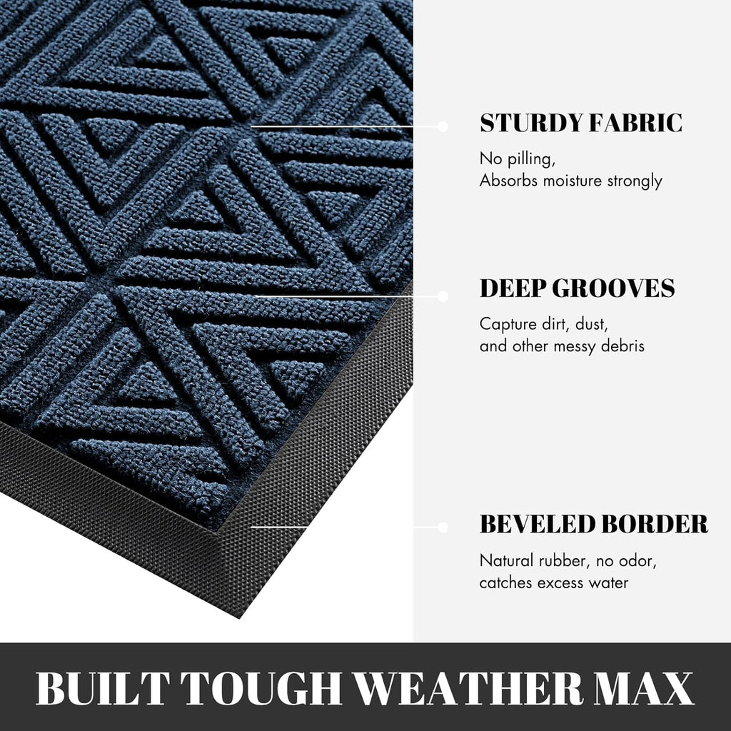 Yimobra Large Door Mat 47x24, All-Weather Waterproof Non-Slip Welcome Matt Outdoor, Heavy Duty Non