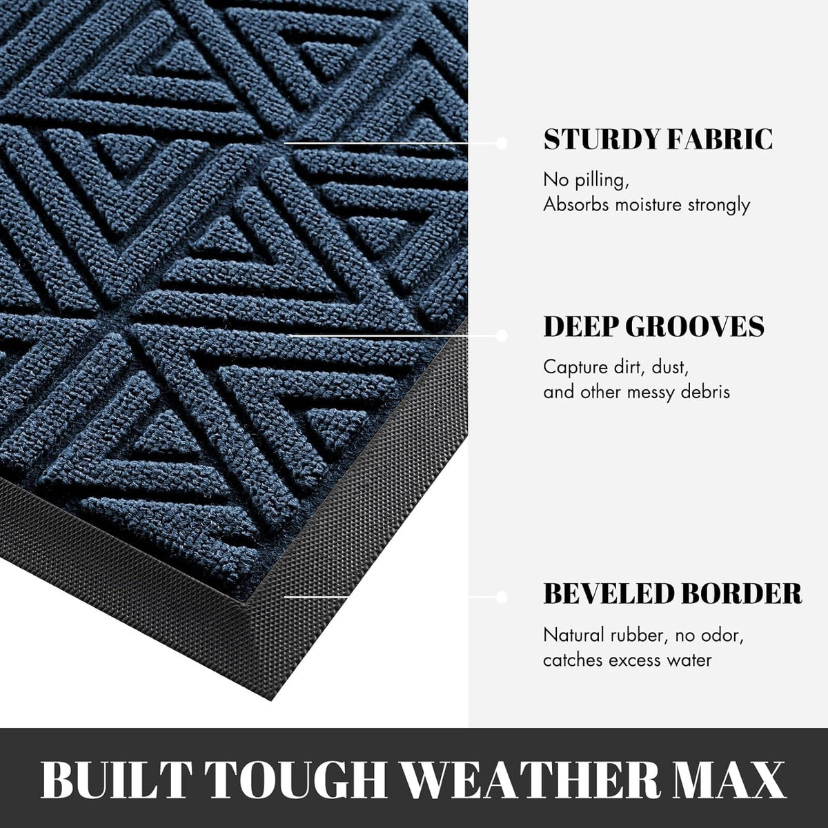 Yimobra Extra Large Door Mat 60x32, All-Weather Waterproof Non-Slip Welcome Matt Outdoor, Heavy