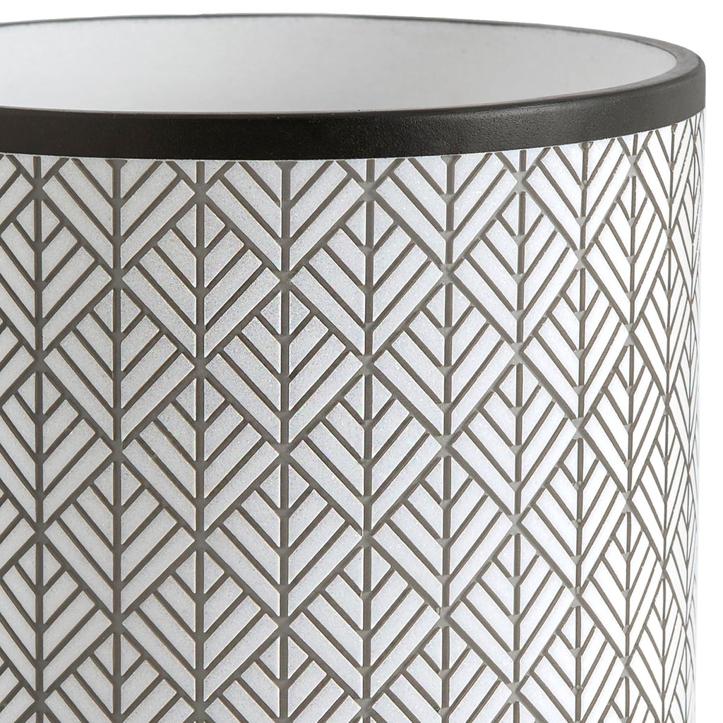 Allure Home Creation Shelby Resin Grey Multicolored Wastebasket Trash Can, Compact Size, 1.74