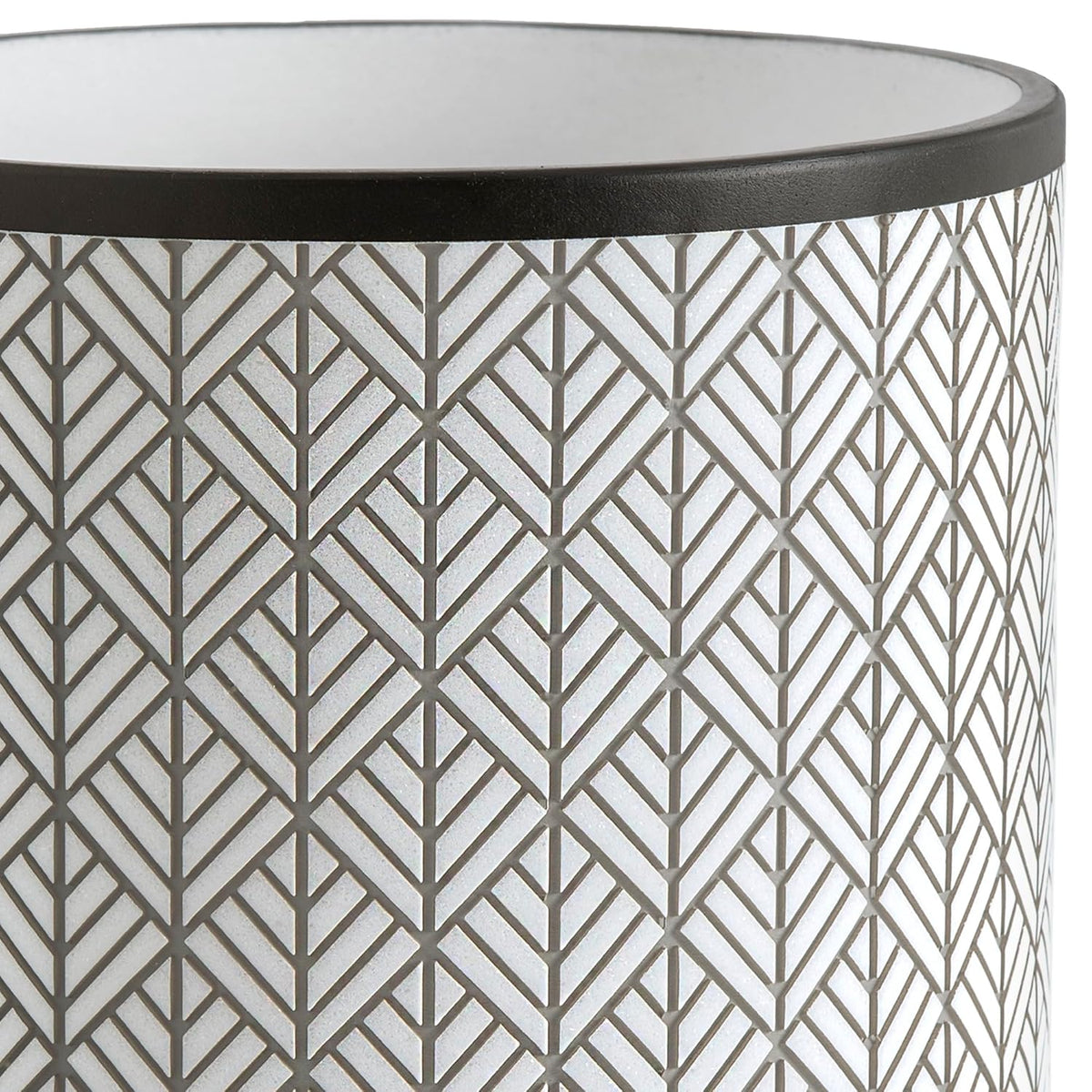 Allure Home Creation Shelby Resin Grey Multicolored Wastebasket Trash Can, Compact Size, 1.74