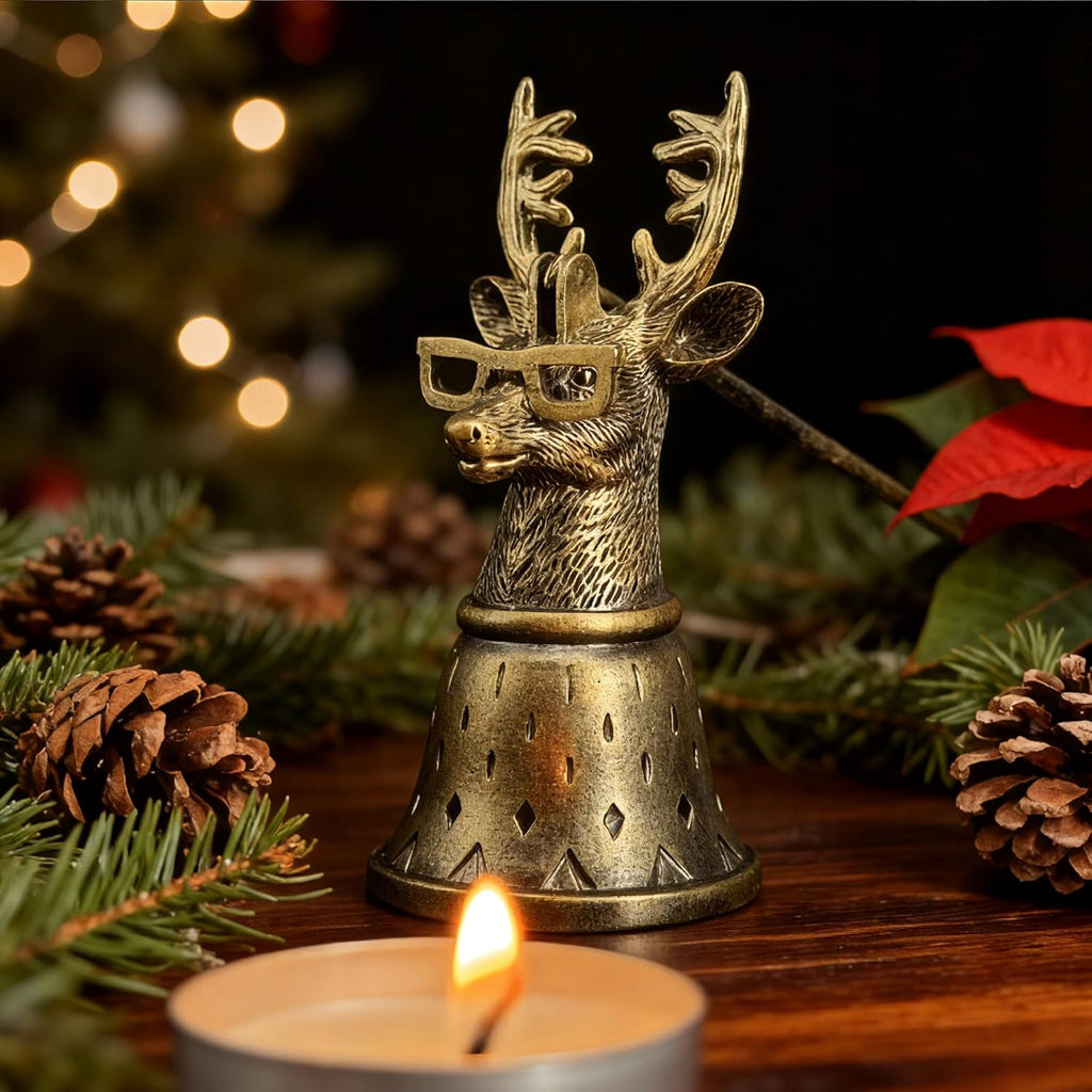 Duke Moose Metal Candle Snuffer - Vintage Gunmetal Finish, Flame Extinguisher Tool for Home