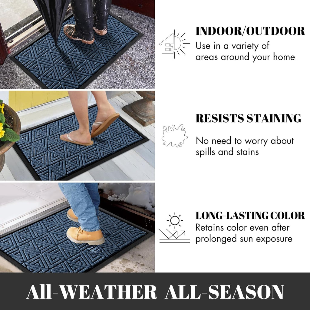 Yimobra Large Door Mat 47x24, All-Weather Waterproof Non-Slip Welcome Matt Outdoor, Heavy Duty Non
