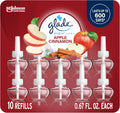 Glade PlugIns Refills Air Freshener, Scented and Essential Oils for Home and Bathroom, Apple