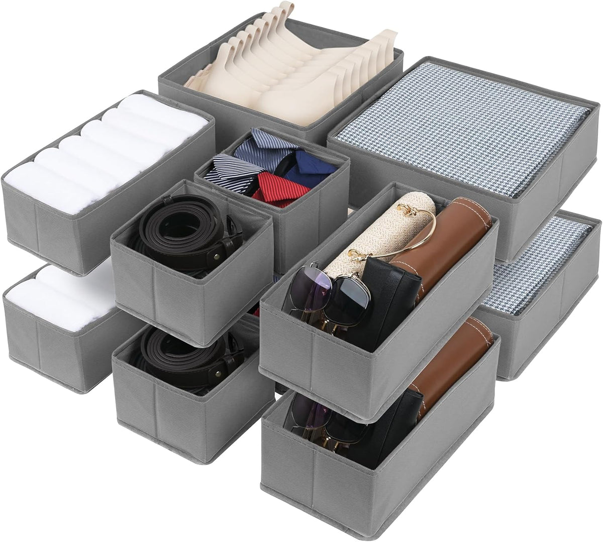 Cupic Cupid Drawer Organizer, Dresser Organizers, Foldabe Drawer Organizer Clothes, Closet