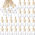 BBTO 50 Pcs Hanging Car Air Freshener Car Diffuser Bottles Empty Glass Perfume Bottle Freshener
