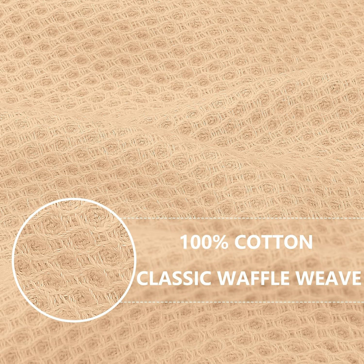 Homaxy 100% Cotton Waffle Weave Kitchen Dish Towels, Ultra Soft Absorbent Quick Drying Cleaning