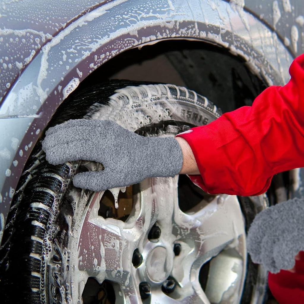 Bencailor 6 Pairs Microfiber Dusting Gloves, Dusting Cleaning Gloves Microfiber Gloves for Plants