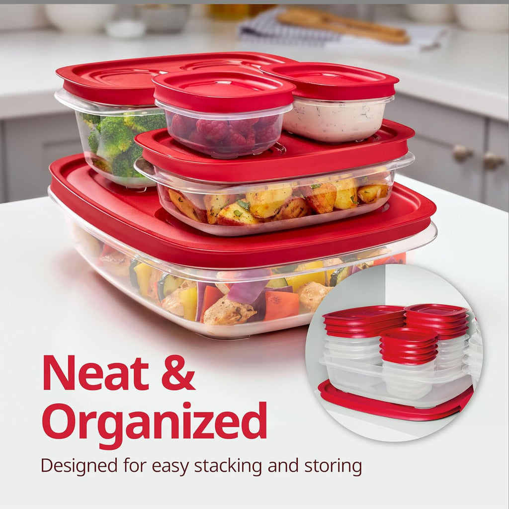 Rubbermaid EasyStore Containers, 44-Piece Set, Food Storage Containers, Food Storage Containers