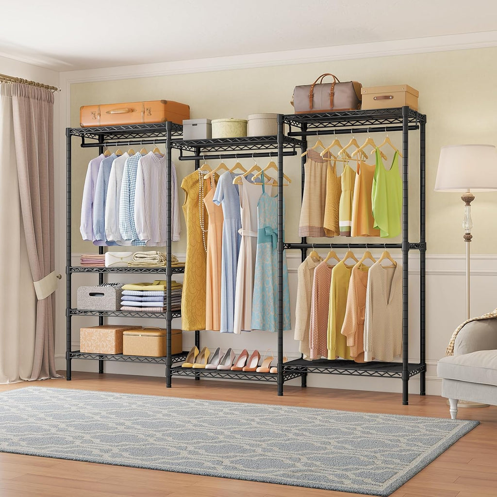 VIPEK V5 Plus Large Portable Closet Rack Freestanding Wardrobe Closet, Multi-Functional Clothes
