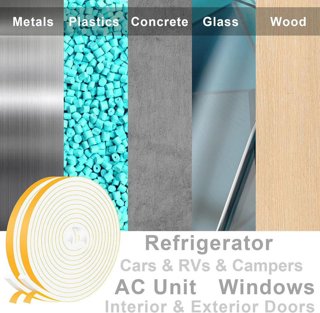 Strong Adhesive Weather Stripping, High Density Weatherproof Weather Stripping Door Seal Strip for