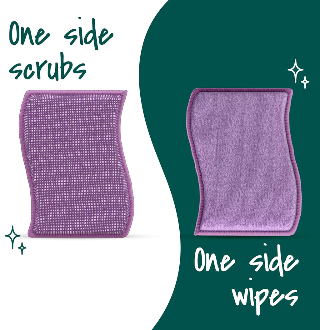 Scotch-Brite Stay Clean Scrubber Pads, Non-Scratch Dish Sponges for Kitchen Cleaning, 12 Count