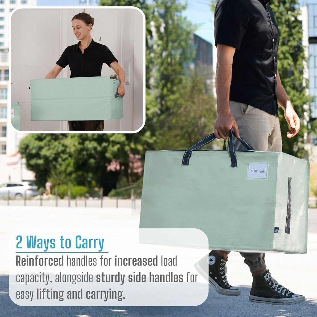VENO 10 Pack Moving and Storage Bags, Heavy Duty, Alternative to Moving Boxes, Large Packing Totes