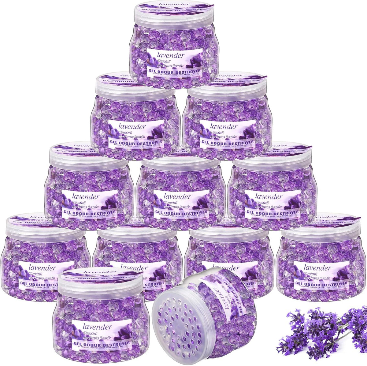Timgle 12 Pack Odor Eliminator Gel Beads Bulk 10 Ounces Air Freshener Gel Beads Odor Eliminator for