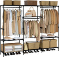 Clothes Rack, Portable Closet, 81.1 Inch Large Capacity Wardrobe Closet, Clothes Storage Organizer