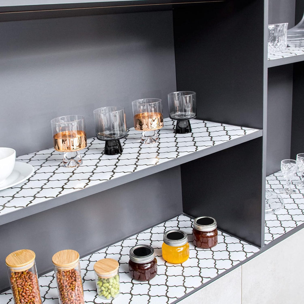 Glotoch 2 Rolls Non Adhesive Shelf Liners for Kitchen Cabinets, Non Slip Drawer Liners for Kitchen
